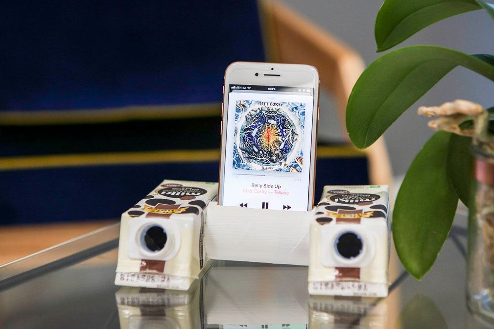 DIY Sound Booster made from Milki cartons