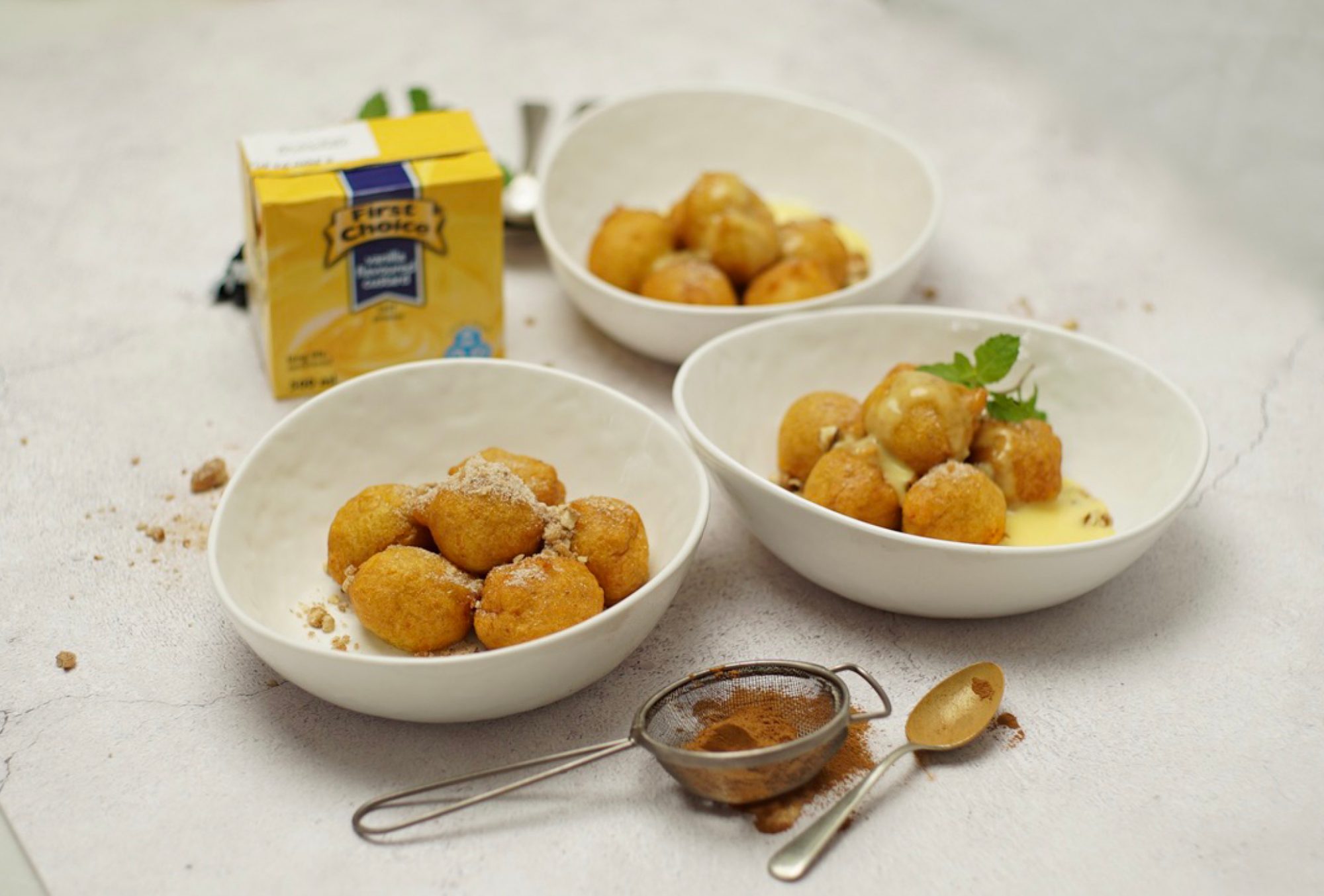 Custard Pumpkin Doughnuts