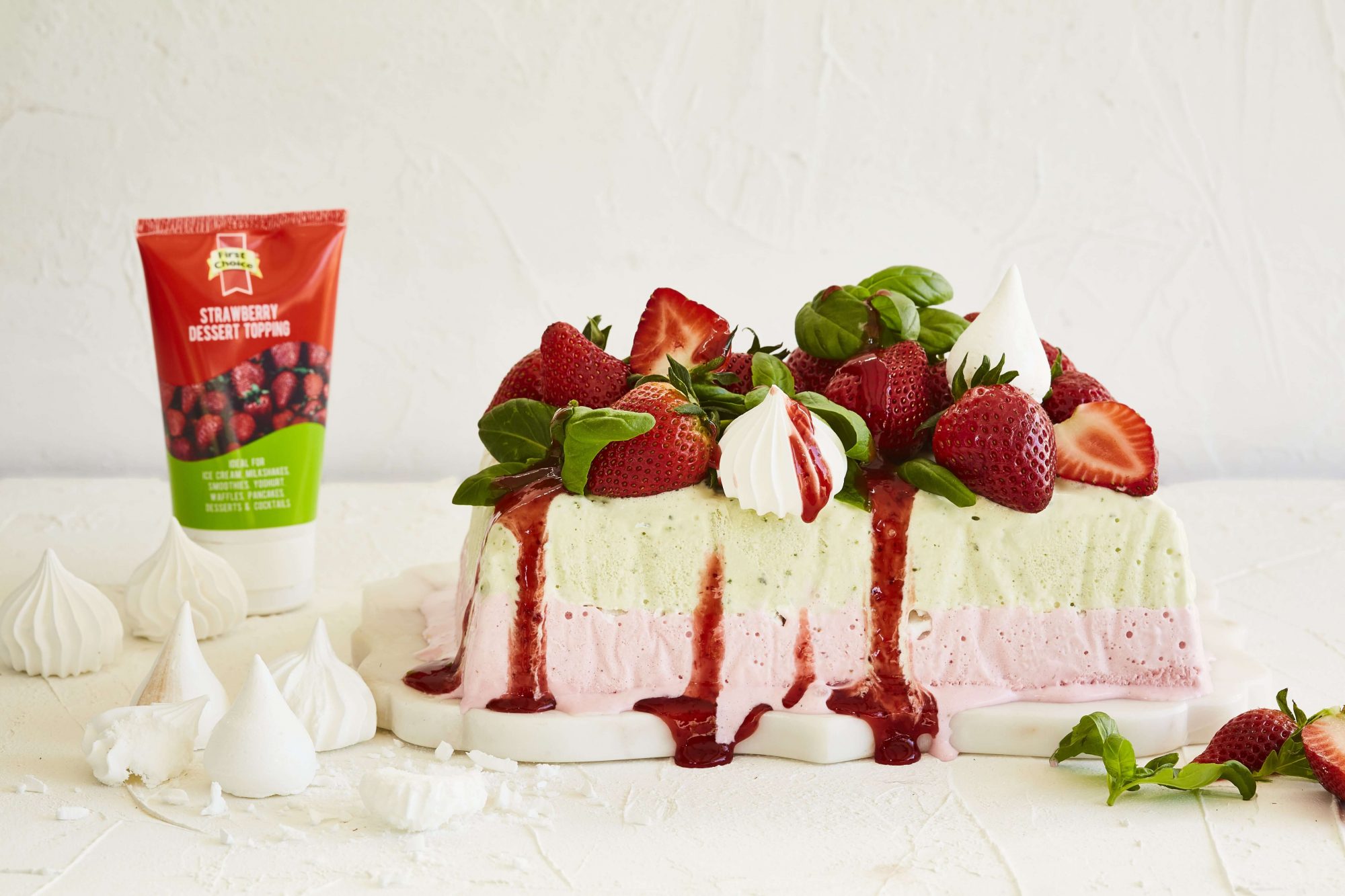 strawberry & basil ice cream